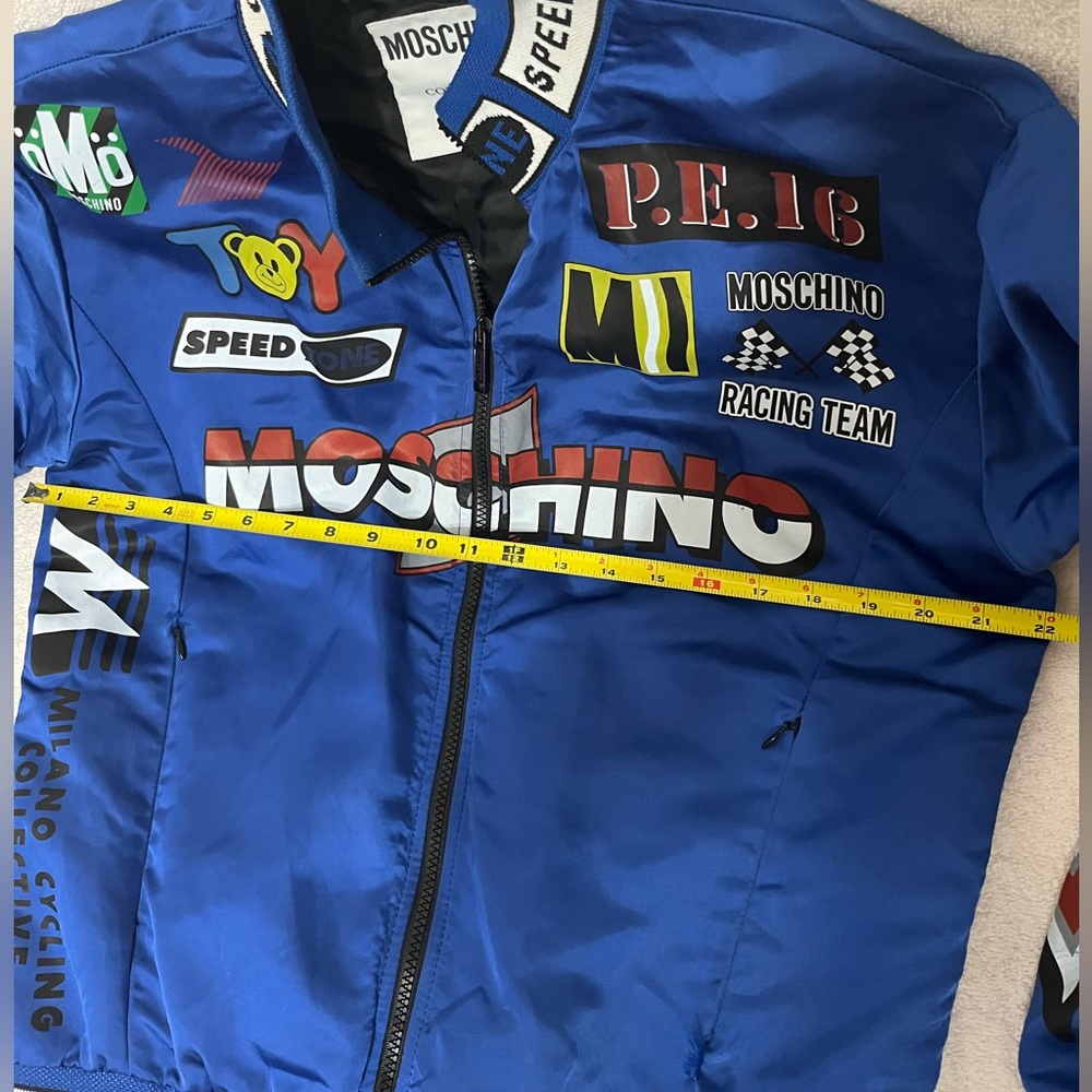 Moschino Blue Racing Logo Bomber Jacket - Picture 8 of 14